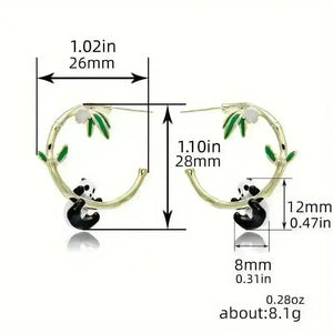 Panda Chic Hoop Earrings - Bear Hugs