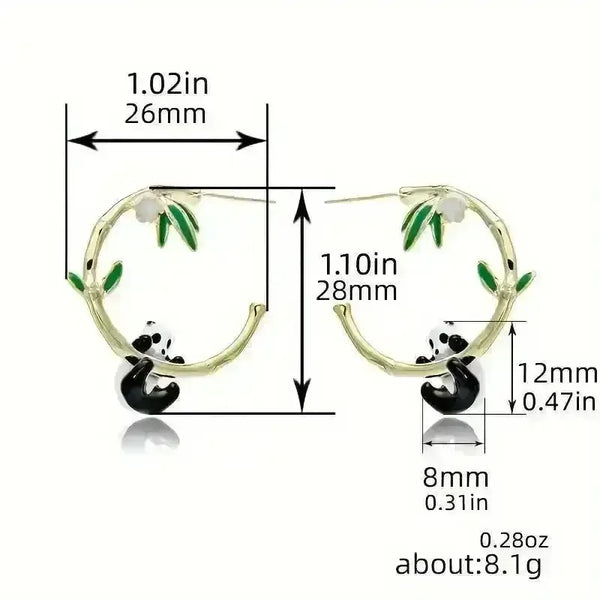 Panda Chic Hoop Earrings - Bear Hugs