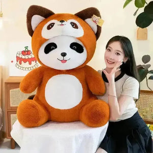 Panda to Red Panda Cosplay Lena Bear - Bear Hugs