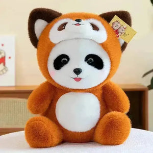 Panda to Red Panda Cosplay Lena Bear - Bear Hugs