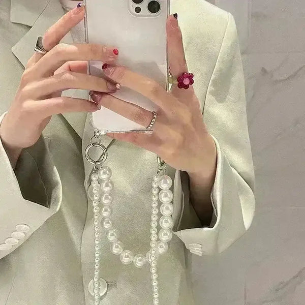 Pearl Bracelet Crossbody Necklace Case (For iPhones) - Bear Hugs