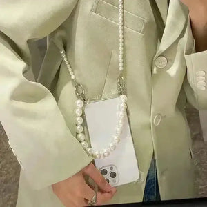 Pearl Bracelet Crossbody Necklace Case (For iPhones) - Bear Hugs
