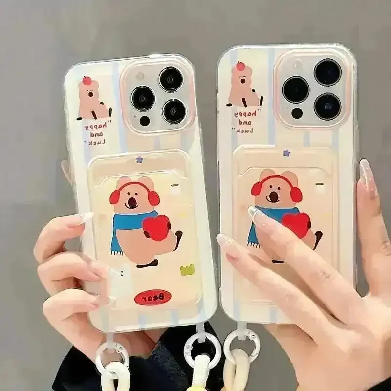 Persimmon Pepper Bear Phone Case (For iPhones) - Bear Hugs