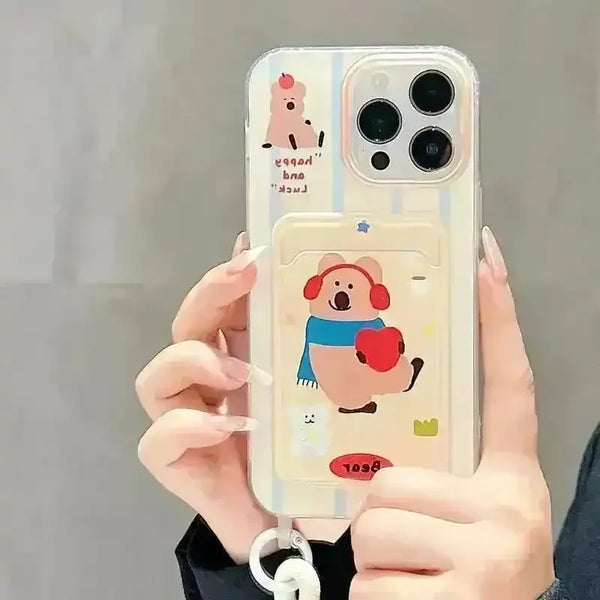 Persimmon Pepper Bear Phone Case (For iPhones) - Bear Hugs