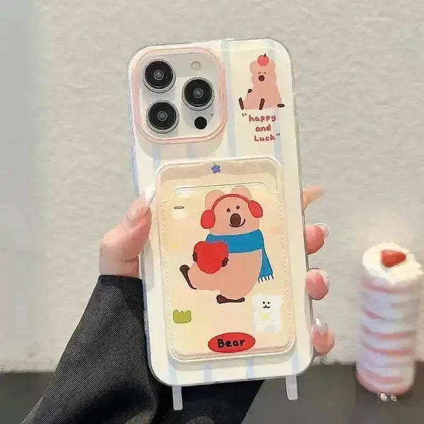 Persimmon Pepper Bear Phone Case (For iPhones) - Bear Hugs