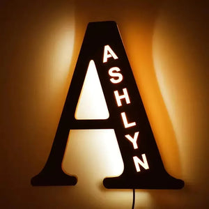 Personalized Letter Light Lamp - Bear Hugs