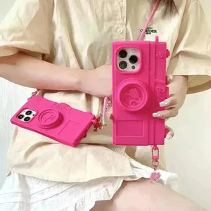 Pink Barbie Camera Bag Case (For iPhones) - Bear Hugs