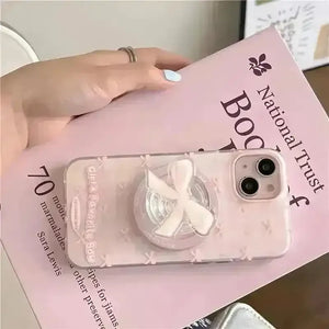 Pink Bow Magnetic Phone Case (For iPhones) - Bear Hugs