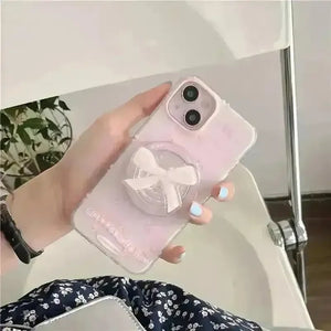 Pink Bow Magnetic Phone Case (For iPhones) - Bear Hugs