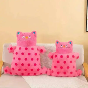 Pink Polka Dot Cat Plush Toy - Bear Hugs