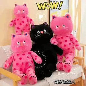 Pink Polka Dot Cat Plush Toy - Bear Hugs