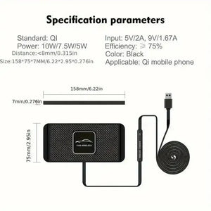 PlugnGo 10W Wireless Car Charger Mat - Bear Hugs