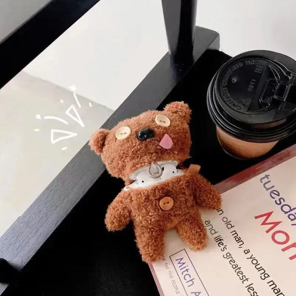 Plush Button Bear AirPods Case - Bear Hugs