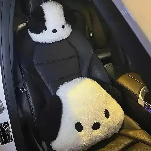 Pochacco Car Headrest and Back Pillow - Bear Hugs
