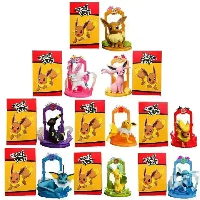 Pokemon Eeveelution Complete Set Action Figure (9 Pcs) - Bear Hugs