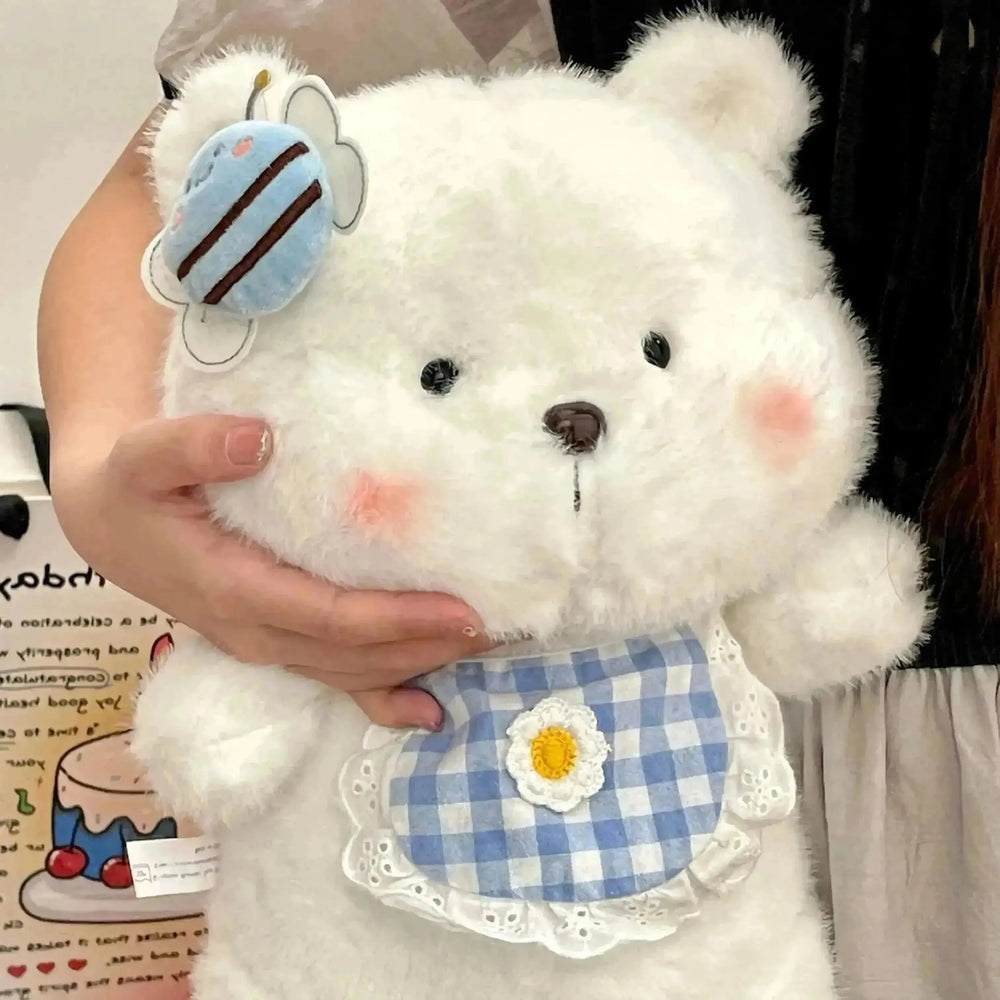 Polar Bear Bow Plush Toy (35 cm) - Bear Hugs