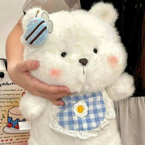Polar Bear Bow Plush Toy (35 cm) - Bear Hugs