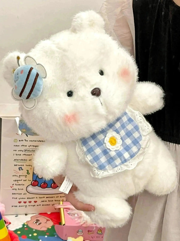 Polar Bear Bow Plush Toy (35 cm) - Bear Hugs