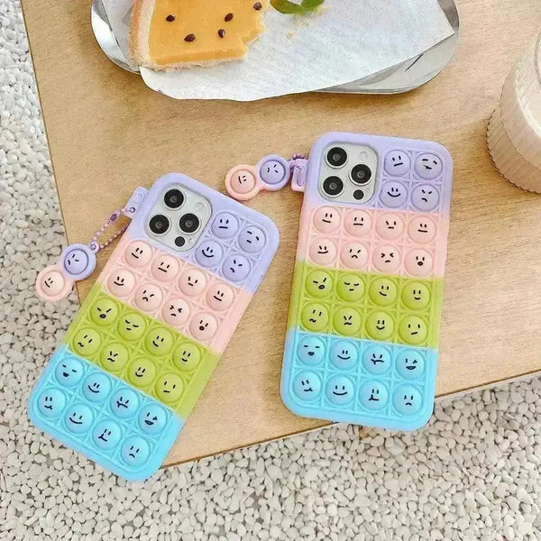 Pop It Bubble Rainbow Phone Case (For iPhone) - Bear Hugs