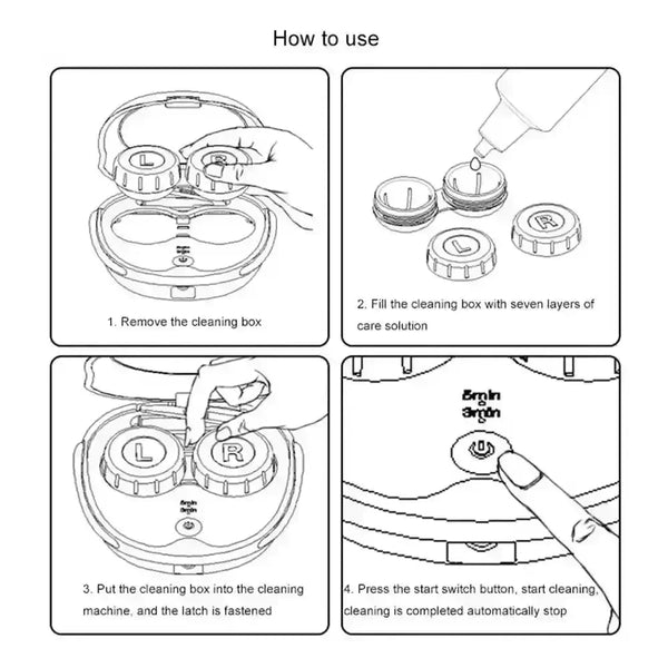 Portable Contact Lens Cleaner Machine - Bear Hugs