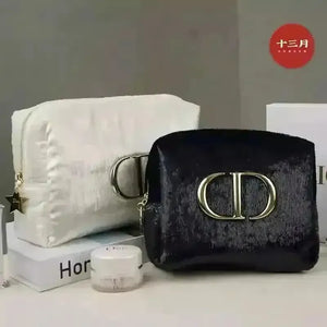 Premium D Luxe Velvet Makeup Bag - Bear Hugs