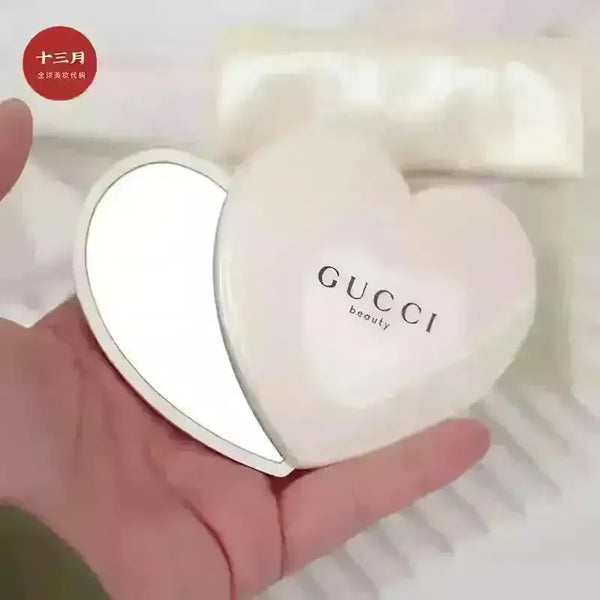 Premium Luxury Heart Shaped Mini Mirror - Bear Hugs