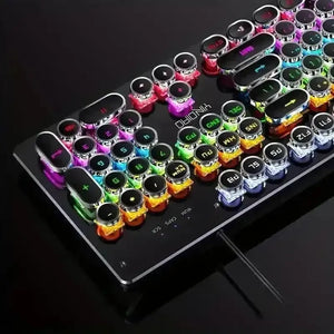 Premium Mechanical LED Backlit 104 Keys Keyboard - Bear Hugs