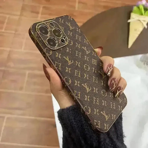 Premium Monogram Leatherette Phone Case (For iPhones) - Bear Hugs