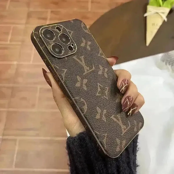 Premium Monogram Leatherette Phone Case (For iPhones) - Bear Hugs