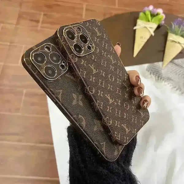 Premium Monogram Leatherette Phone Case (For iPhones) - Bear Hugs