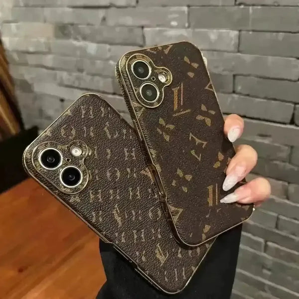 Premium Monogram Leatherette Phone Case (For iPhones) - Bear Hugs