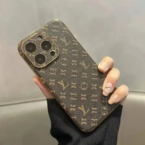 Premium Monogram Leatherette Phone Case (For iPhones) - Bear Hugs