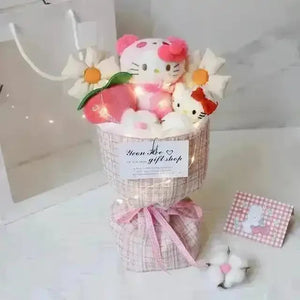Premium Sanrio My Melody Kuromi Hello Kitty Doll Bouquet - Bear Hugs