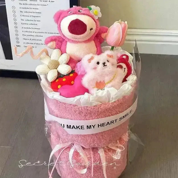 Premium Stuffed Sanrio Purin My Melody Kuromi Cinnamoroll Bouquet - Bear Hugs