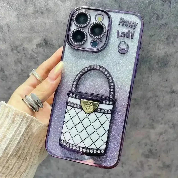 Pretty Lady Glitter Phone Case (For iPhones) - Bear Hugs