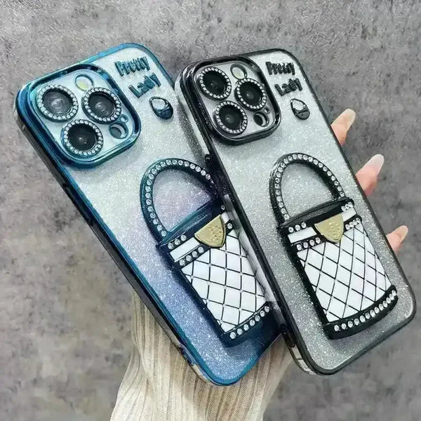 Pretty Lady Glitter Phone Case (For iPhones) - Bear Hugs