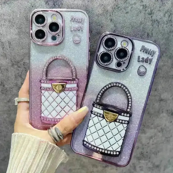 Pretty Lady Glitter Phone Case (For iPhones) - Bear Hugs