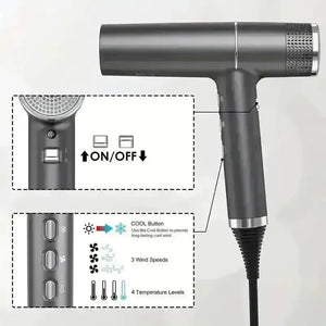 Professional Hair Dryer with Diffuser - Bear Hugs