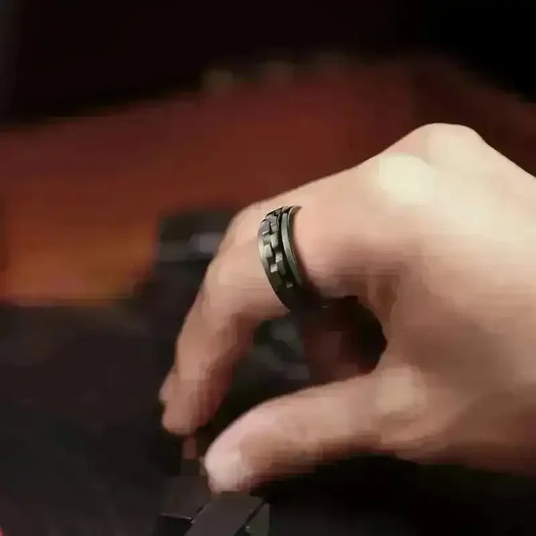 Punk Gear Fidget Rotating Ring - Bear Hugs