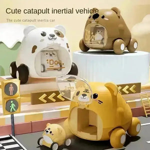 Push Down Cartoon Animal Car - Bear Hugs