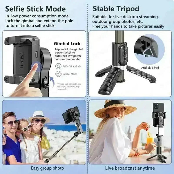 Q18 Gimbal Stabiliser with 360 Rotation - Bear Hugs