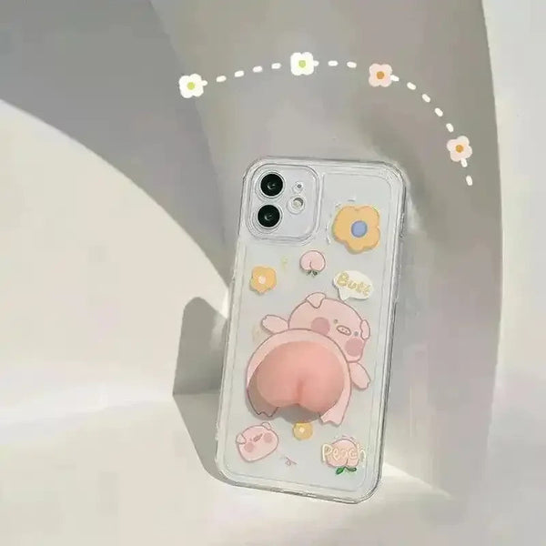 Quirky Piggy Air Pass Phone Case (For iPhone) - Bear Hugs