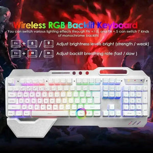 QZUKOY Mechanical Feel Gaming Keyboard and Mouse - Bear Hugs