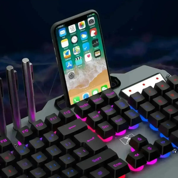 QZUKOY Mechanical Feel Gaming Keyboard and Mouse - Bear Hugs