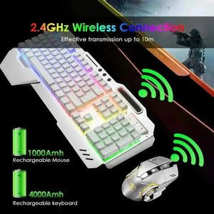 QZUKOY Mechanical Feel Gaming Keyboard and Mouse - Bear Hugs