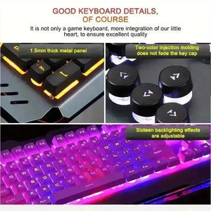 QZUKOY Mechanical Feel Gaming Keyboard and Mouse - Bear Hugs