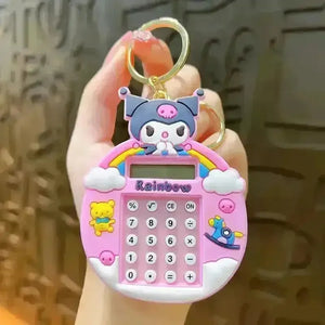 Rainbow Kuromi Calculator Keychain - Bear Hugs