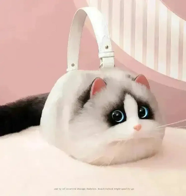 Realistic Handmade Cat Plush Handbag - Bear Hugs