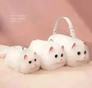 Realistic Handmade Cat Plush Handbag - Bear Hugs
