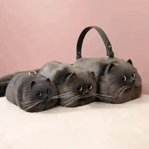 Realistic Handmade Cat Plush Handbag - Bear Hugs